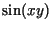 $\sin(xy)$